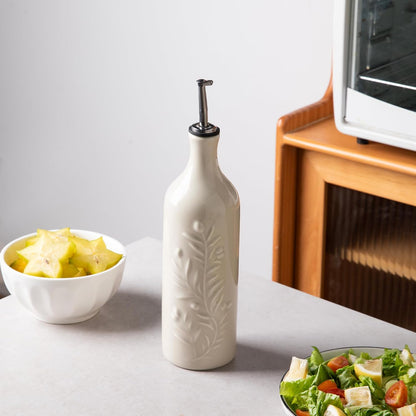 Sweejar Large Olive Oil Dispenser Bottle with Spout, 24 Oz Ceramic Oil Dispenser for Kitchen