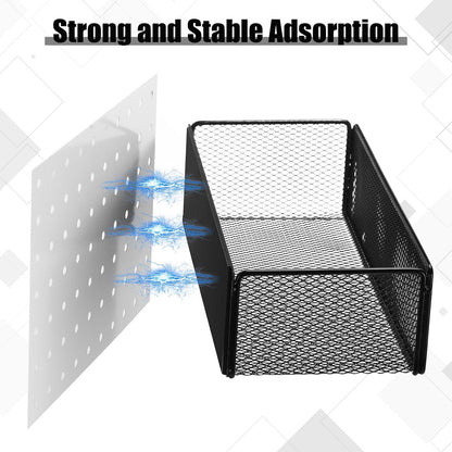 Tioncy 4 Pcs Magnetic Storage Bin Magnetic Locker Organizer for Pegboard Refrigerator Shelves