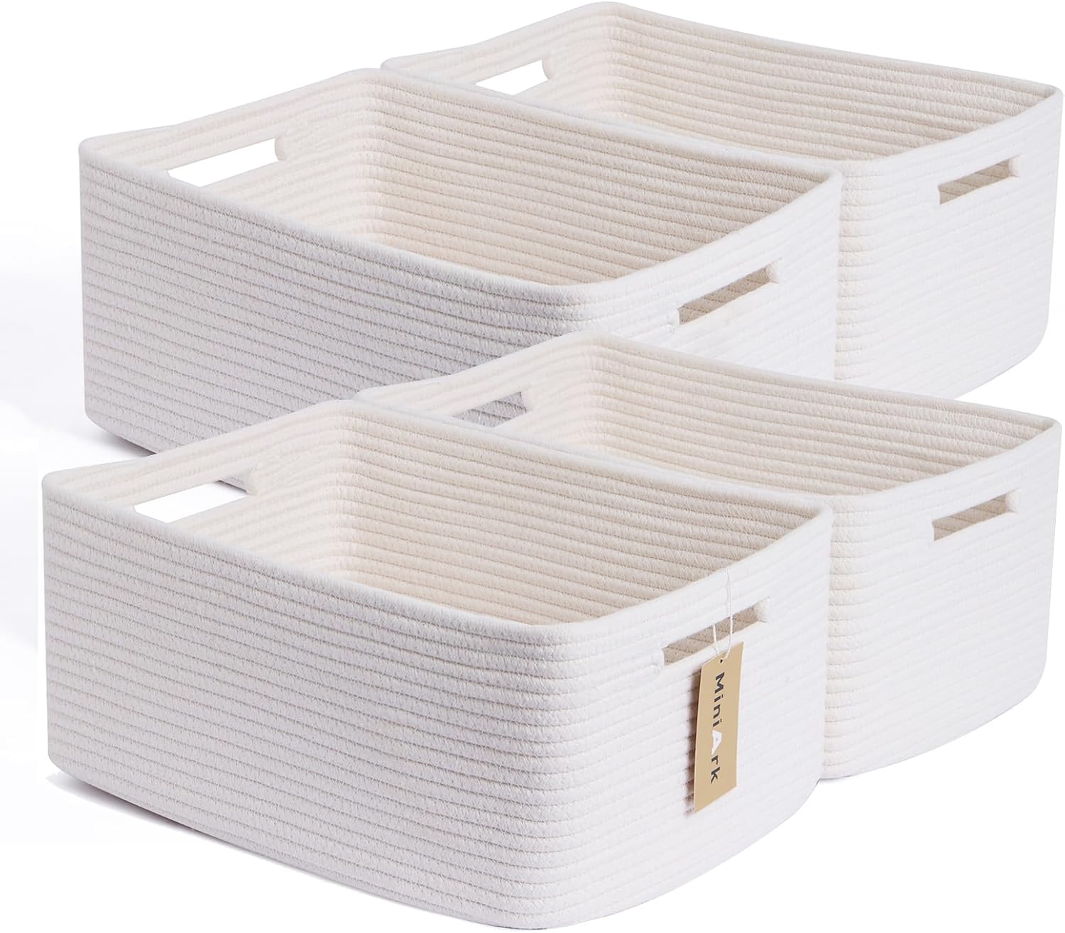 Large Storage Baskets for Organizing, Closet Shelf Baskets for Clothes Blanket Towels, Baby