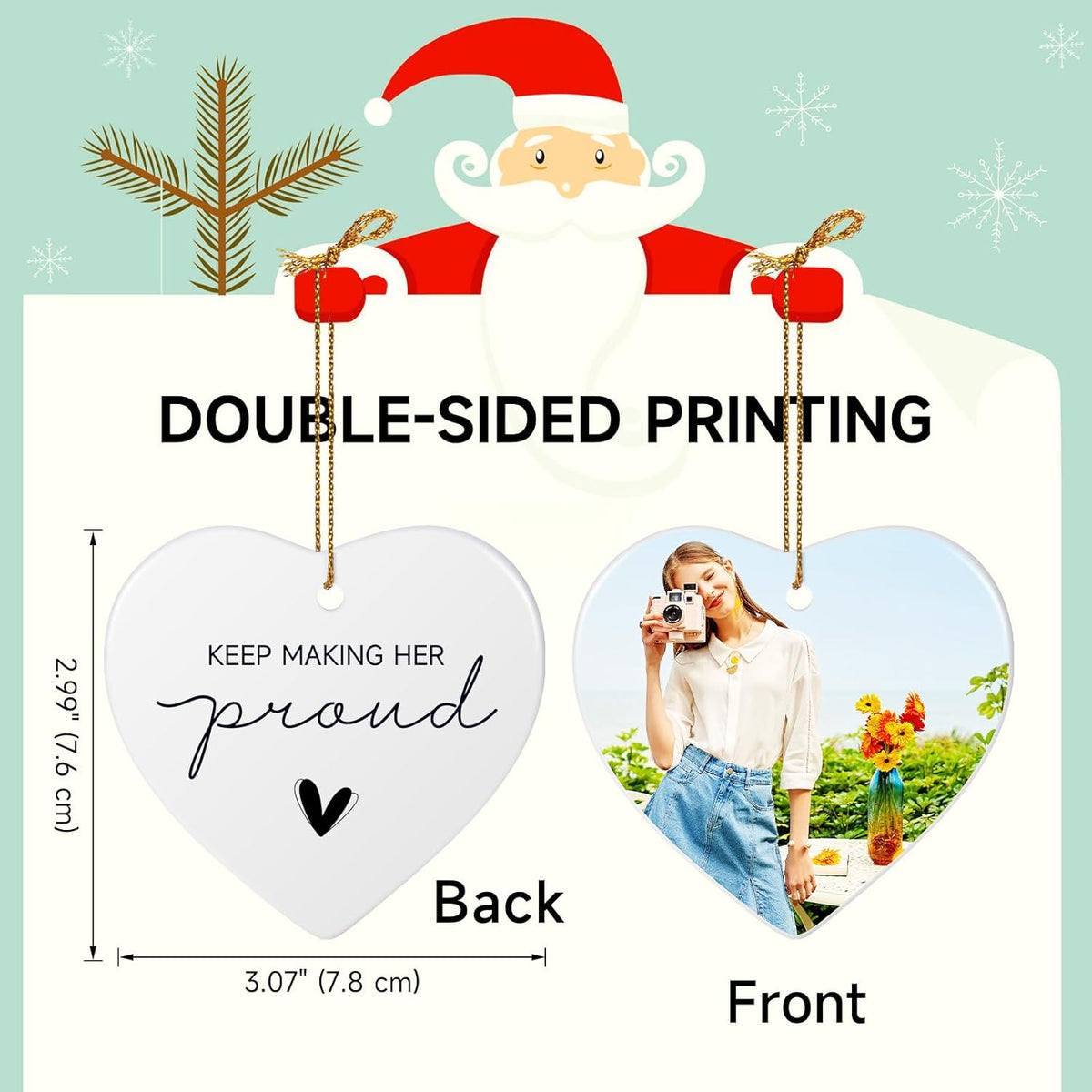 Personalized Keep Making Her Proud Ornament, Memorial Gifts for Loss of Mom Grandmother, Sympathy