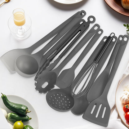 Silicone Cooking Utensils Set - 600°F Heat Resistant, Nonstick Kitchen Utensil Set with Spatulas