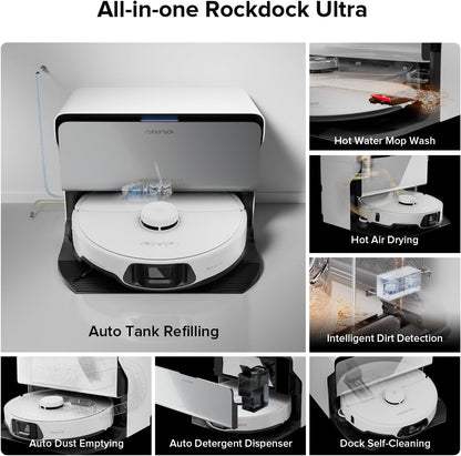 roborock S8 Max Ultra with Auto Water Refilling and Drainage System Robot Vacuum and Mop, FlexiArm