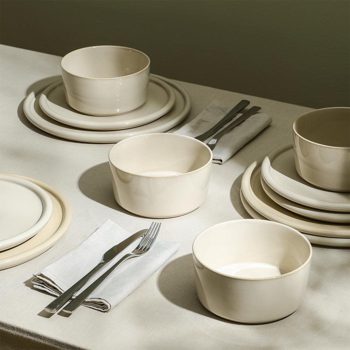 Stone Lain Eden 12-Piece Dinnerware Set Stoneware, Plates and Bowls Set, Dishwasher and Microwave