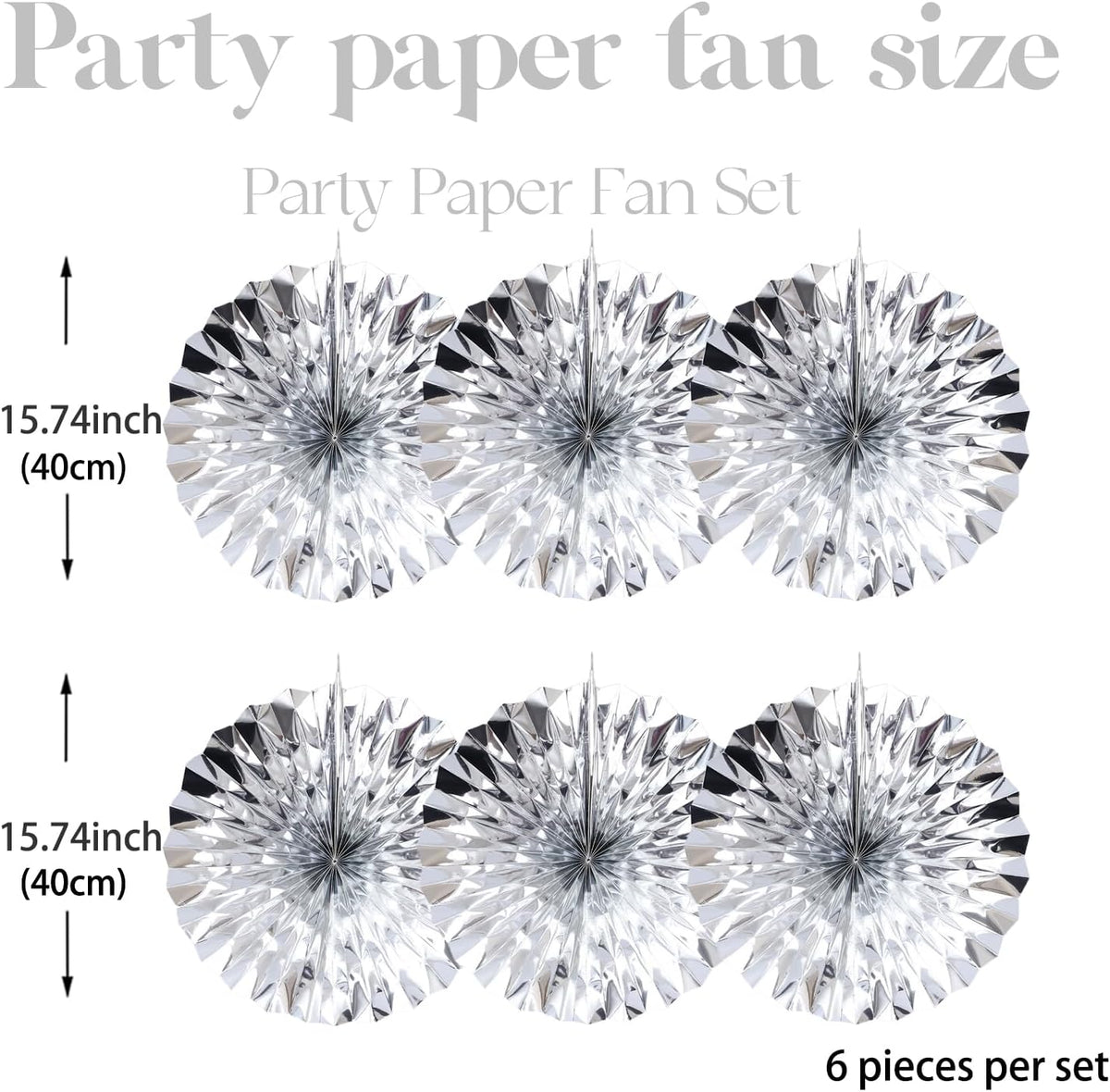 Silver Birthday Decorations,DIY Silver Paper Fans Hanging Decoration ,DecoracióN De CumpleañOs para