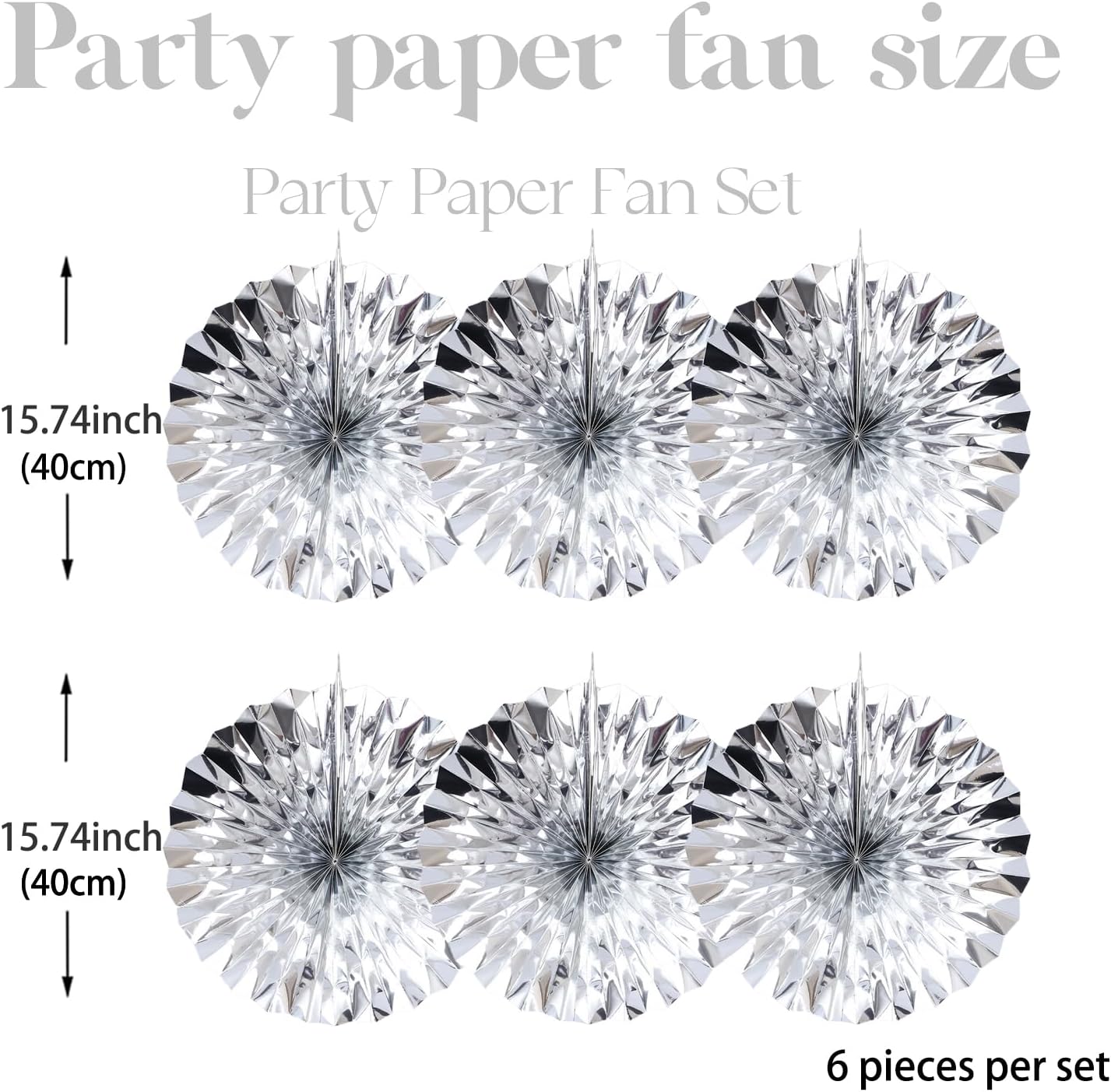 Silver Birthday Decorations,DIY Silver Paper Fans Hanging Decoration ,DecoracióN De CumpleañOs para