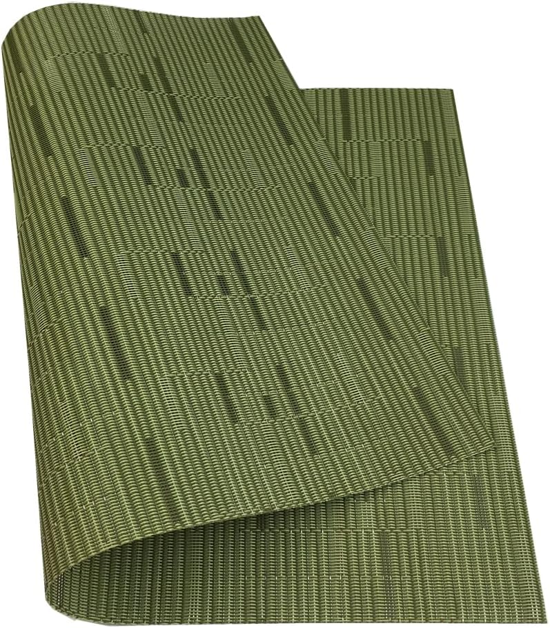 WAZAIGUR Placemats Set of 4 for Dining Table Heat-Resistant Washable Place Mats Woven Vinyl Kitchen