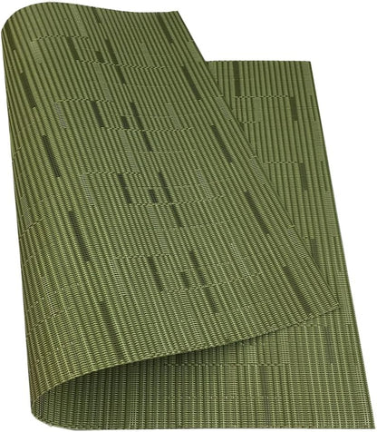 WAZAIGUR Placemats Set of 4 for Dining Table Heat-Resistant Washable Place Mats Woven Vinyl Kitchen