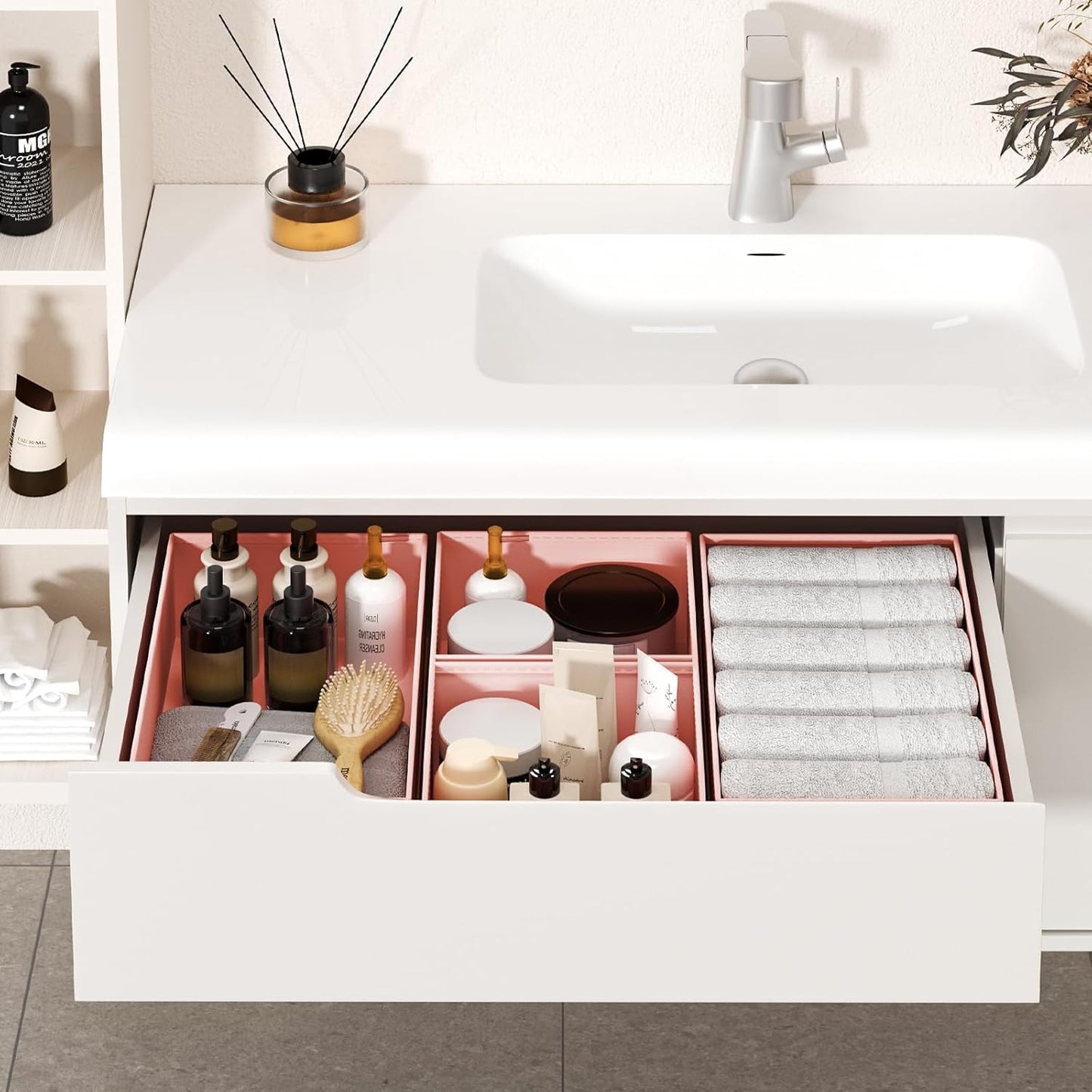 DIMJ Drawer Organizer Clothes 20 Pack - Foldable Baby Organizers and Storage & Dresser Organizer