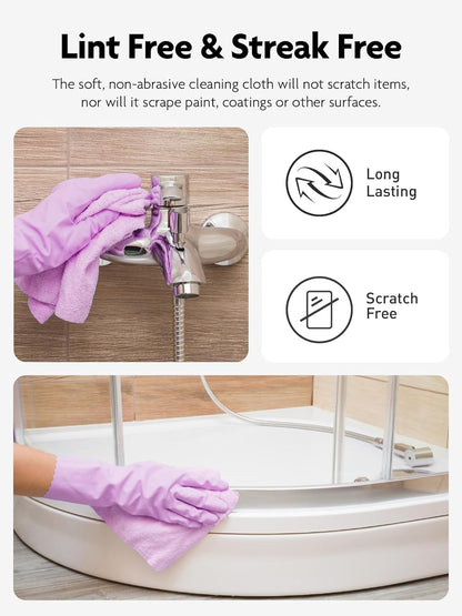 Fantasticlean Microfiber Cleaning Cloth Roll -75 Pack, Tear Away Microfiber Towels, 12" x 12"