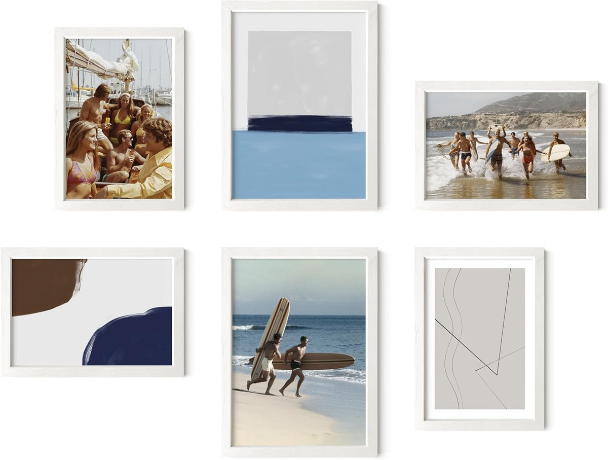 HAUS AND HUES White Oak Wood Gallery Wall Tabletop Frames Made with Real American Oak and