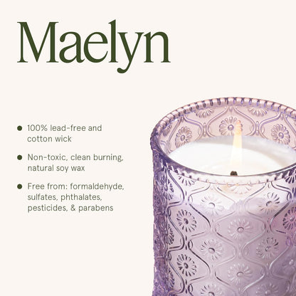 LA JOLIE MUSE Jardin de Lavender Scented Candle - Coconut, Lavender & Sandalwood | 6 oz Natural Soy