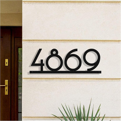 Personalized Metal House Number Sign for Outside Modern, Custom Large Outdoor Street Number Sign