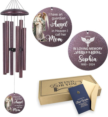 ASTARIN 36" Large Deep Tone Personalized Sympathy Wind Chimes, Memorial Wind Chime for Loss of