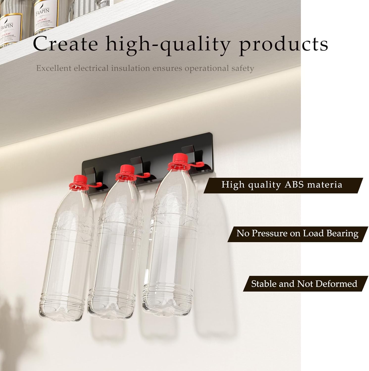 Cup Holder, 2 Pack Wine Glass Holder，No Drilling Installation Wine Glass Holder Wall Mounted for