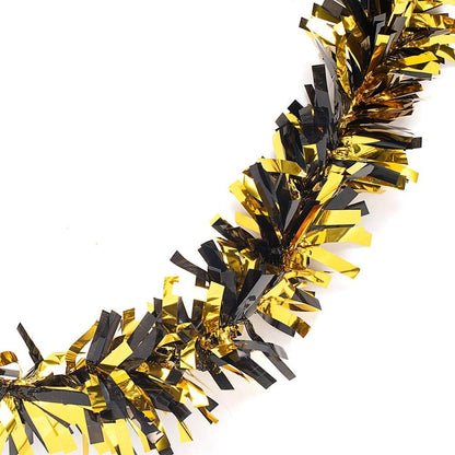 Anderson's Black & Gold Metallic Tinsel Twist for Trailer Or Golf Cart, 4 inches Wide x 25 ft Long