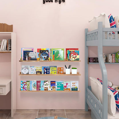 AZSKY Picture Ledge Shelf Wall Ledge Floating Shelves for Photo Frames Kids Book Shelves Wall