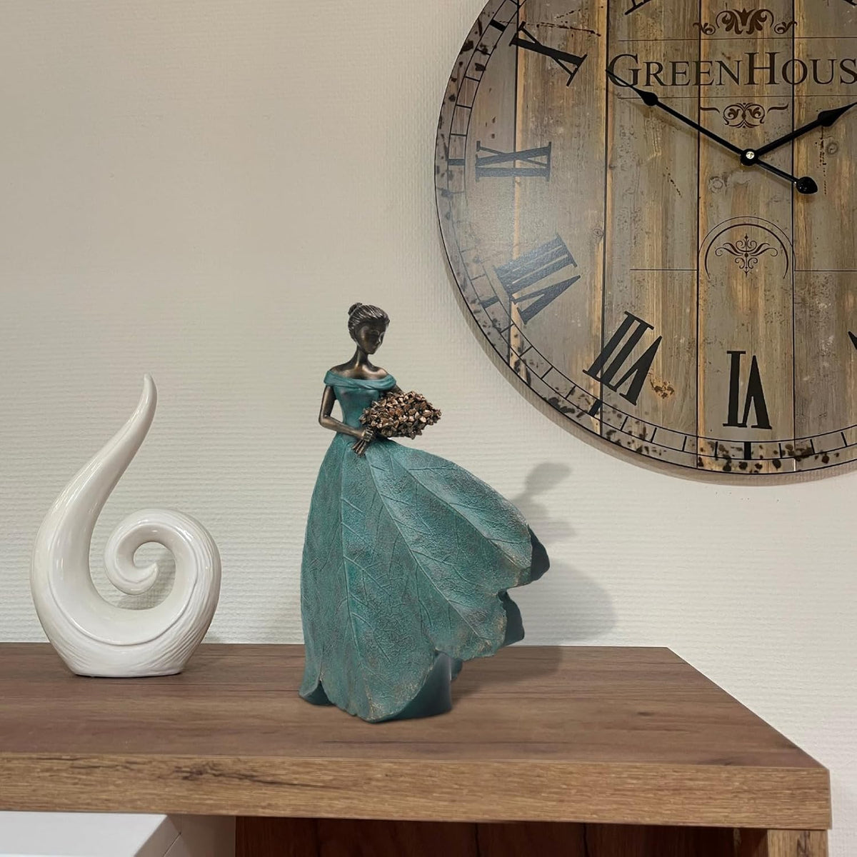 Guichifun Fairy Statue Collection Home Decoration - Leaf Angel Girls Resin Modern Table Decor for