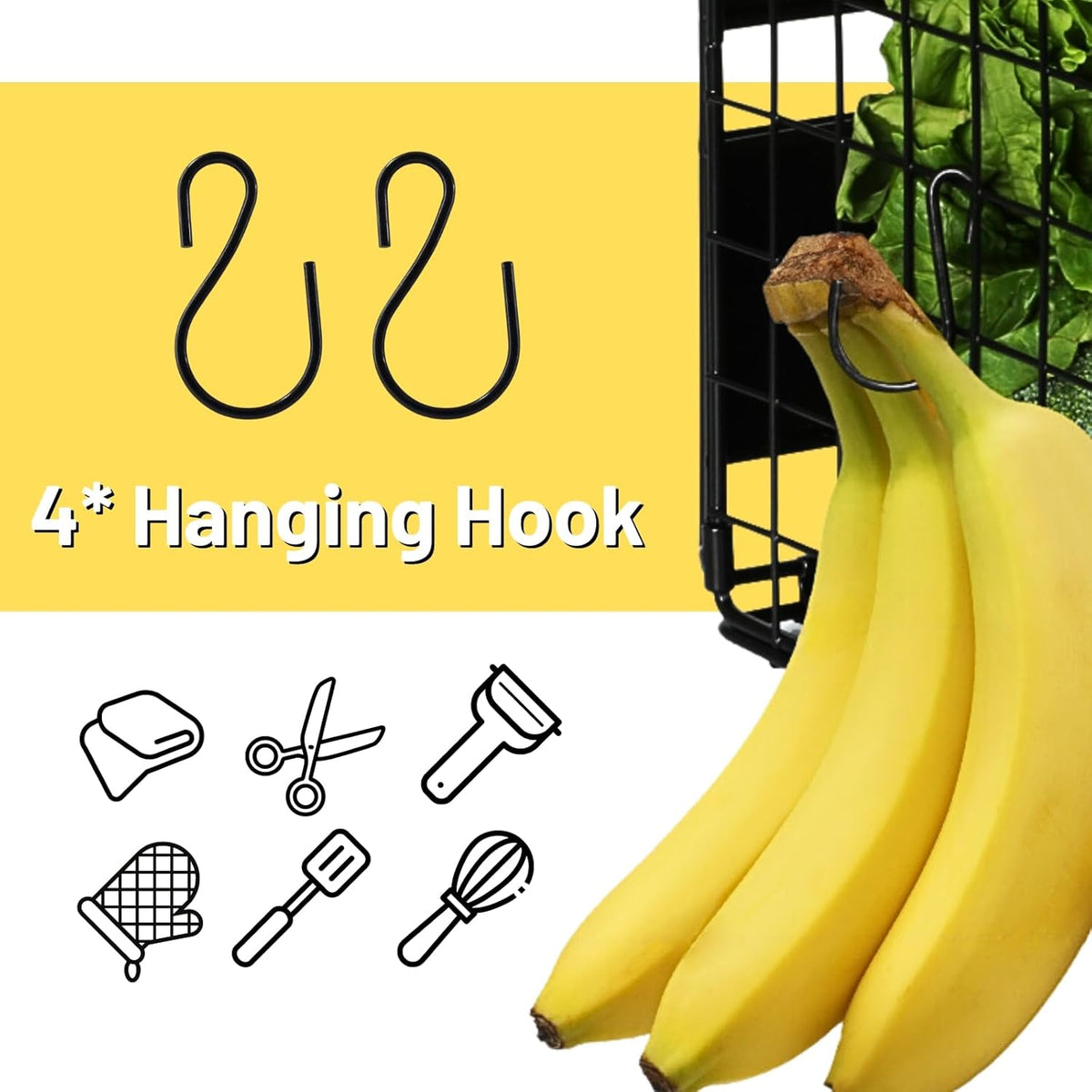 2 Set Magnetic Shelf for Fridge, Fruit Potato & Onion Storage Bins, Pantry Organizers & Storage