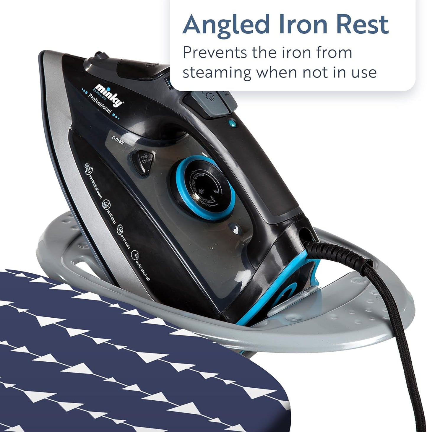 Classic 4-Leg Ironing Board with Iron Rest - Freestanding Full Size Iron Board for Clothes Pressing