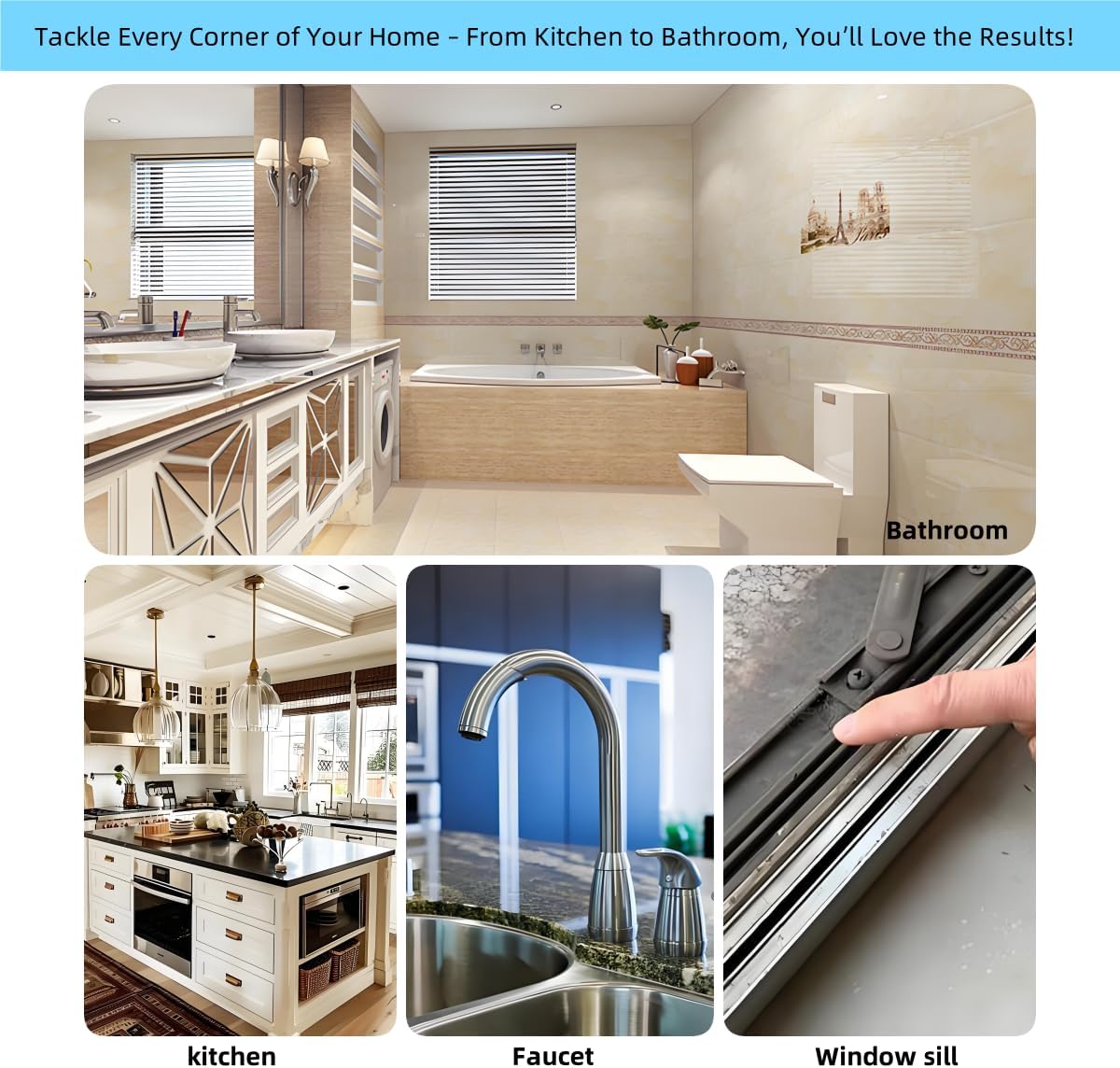 Crevice Cleaning Brush, Multifunctional Cleaning Brush Tool, Bathroom Gap Brush,Grout Brush