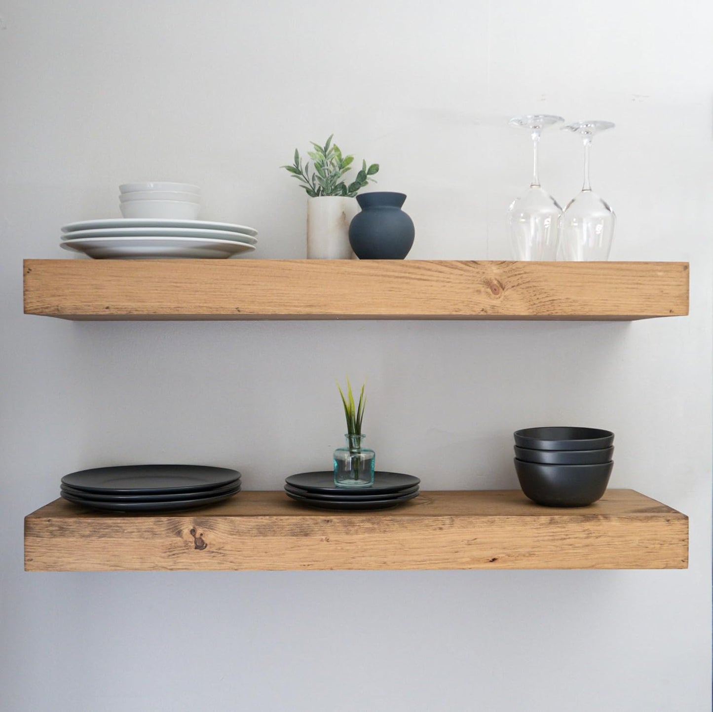 Modern Floating Shelves 3 Inches Thick for Wall, Wide Shelves for Kitchen, Living Room, Bedroom