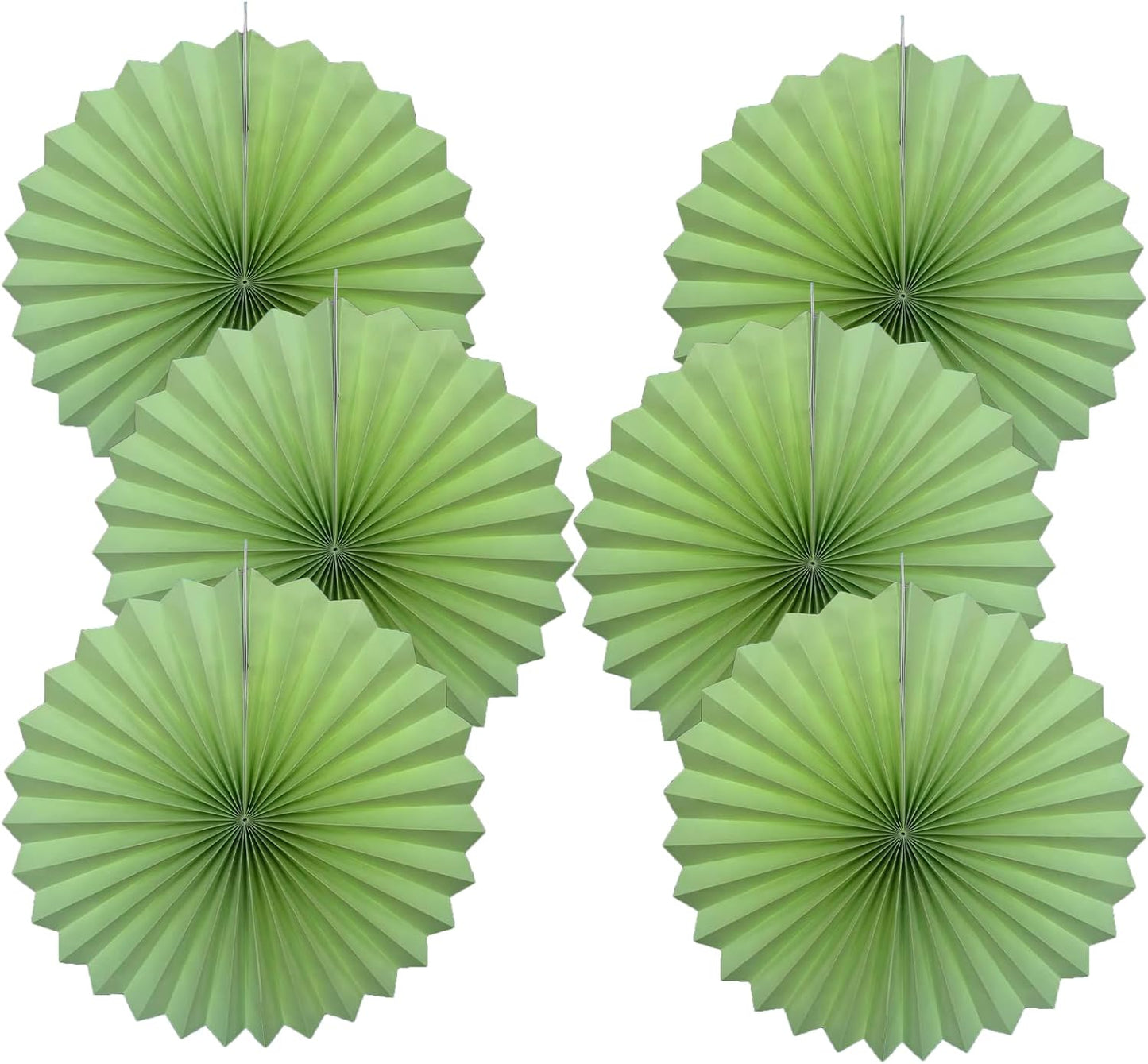 Green Hanging Paper Fans,Green Accessories Paper Decorations for Party,Army Birthday Party