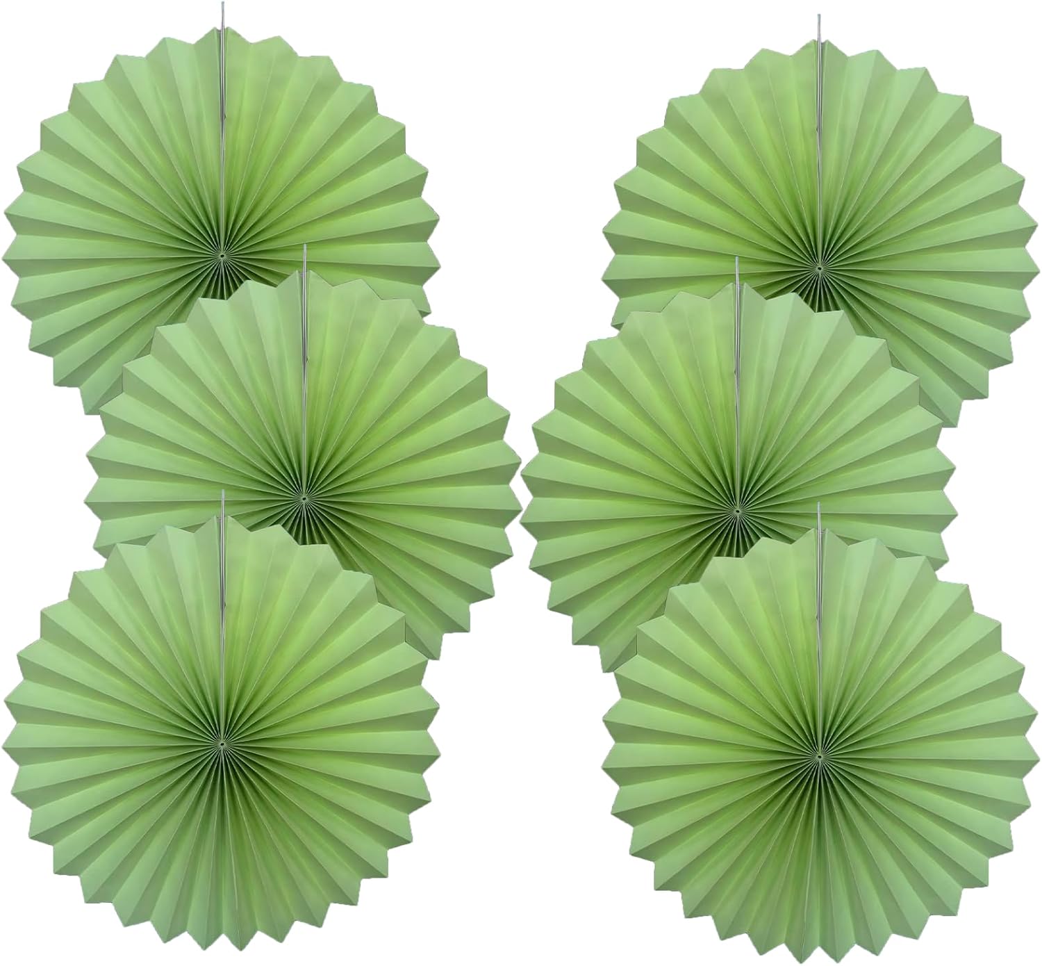 Green Hanging Paper Fans,Green Accessories Paper Decorations for Party,Army Birthday Party