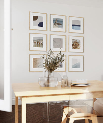 HAUS AND HUES Square Picture Frames 12 x 12 Set of 9 - Photo Gallery Wall Frame Set, Wood 12x12