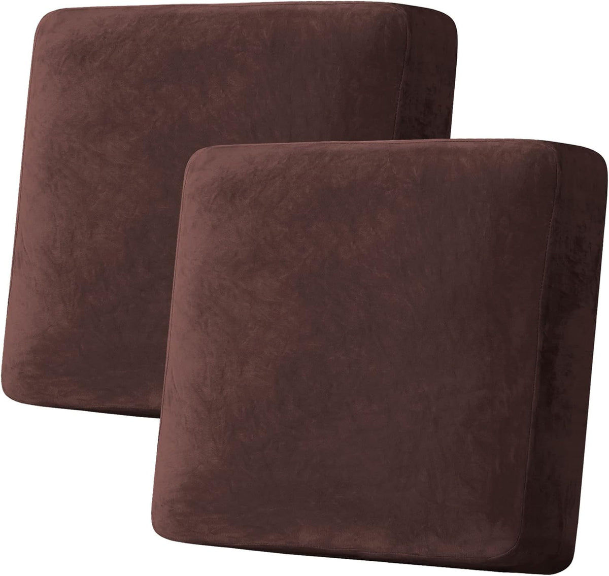 H.VERSAILTEX Velvet Stretch Couch Cushion Cover Plush Cushion Slipcover for Chair Loveseat Sofa