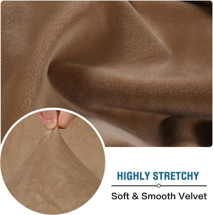 H.VERSAILTEX Velvet Stretch Couch Cushion Cover Plush Cushion Slipcover for Chair Loveseat Sofa