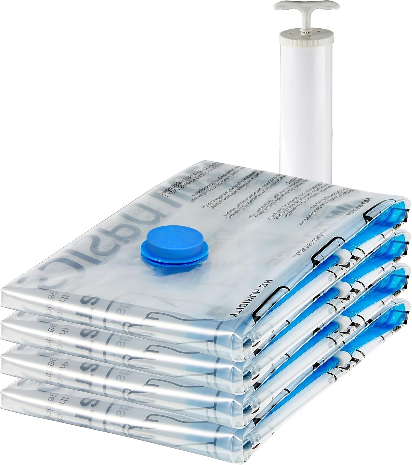 Amazon Basics Vacuum Compression Space Saving Storage Bags with Hand Pump for Clothes Packing