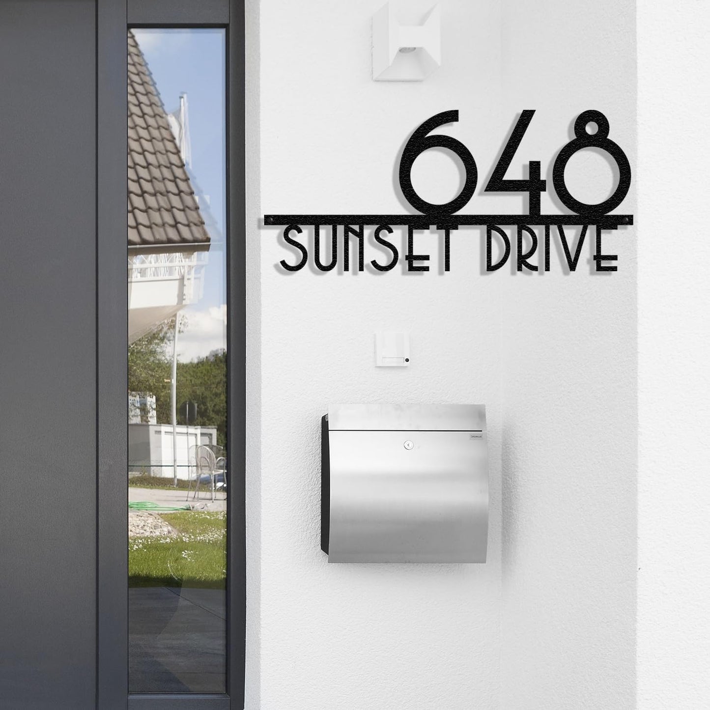 Personalized Metal House Number Sign for Outside Modern - Custom Outdoor Address Number Plaque