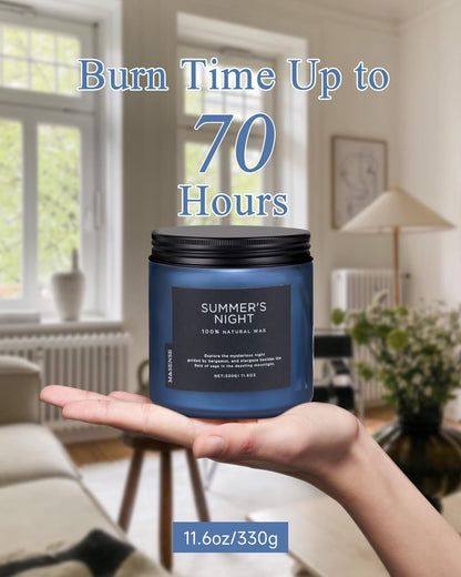 M&SENSE Summer's Night Scented Candle, 11.6oz Natural Soy Wax Clean Non Toxic for Home, Medium 2