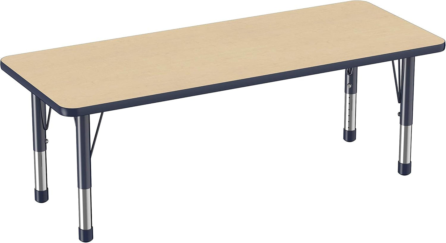 Factory Direct Partners FDP Rectangle Activity School and Classroom Kids Table (24 x 60 inch)