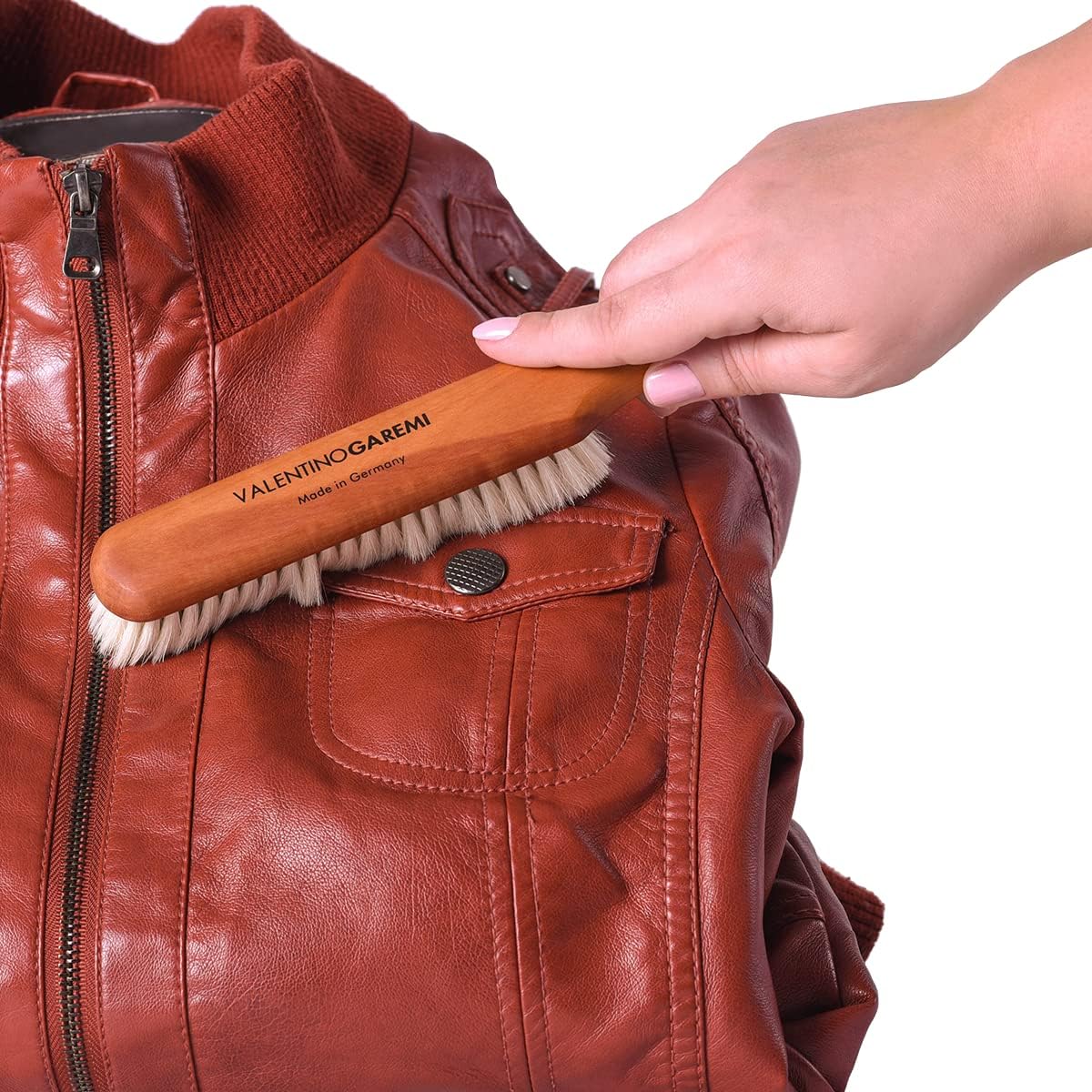 Valentino Garemi Ultra-Fine Fabric Textile Cleaning Brush | Dandruff, Dust, Pet Hair Remover for