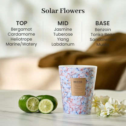 M&SENSE SolarFlowers Scented Candles for Home, Lead-Free Wick Highly Scented Jar Candles, 14.1 Oz