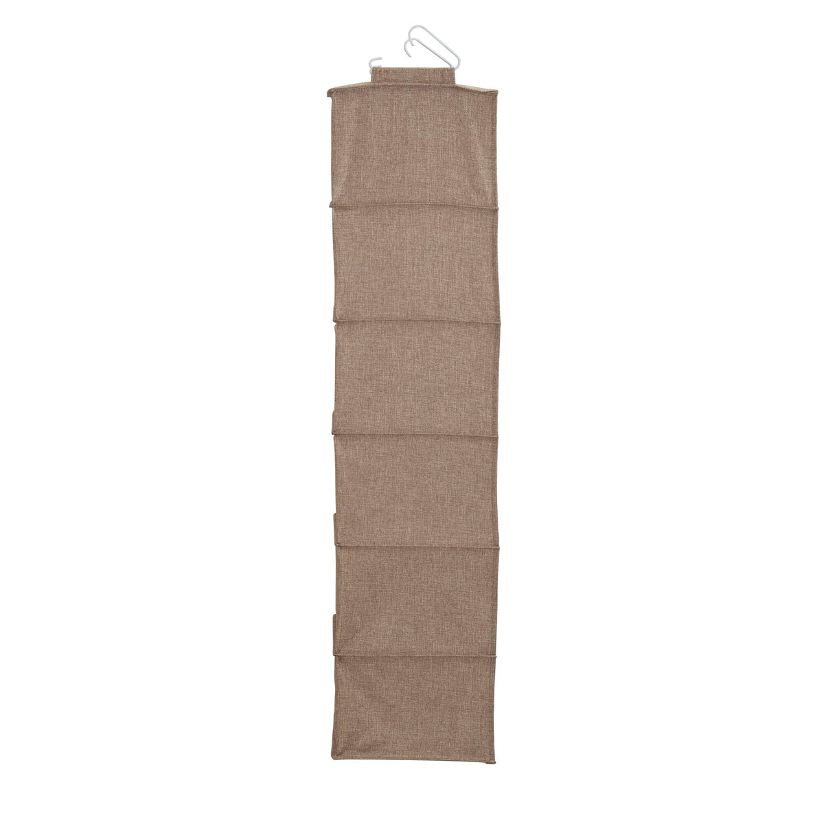 Household Essentials 6 Shelf Hanging Closet Organizer, Hanging Closet Shelf, Fabric Poly Linen and