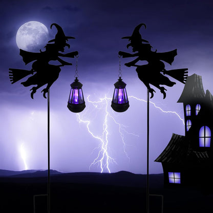 Fairy Garden Accessories Lawn Ornaments 1 Pair - Solar Lights Halloween Decorations Outdoor Garden