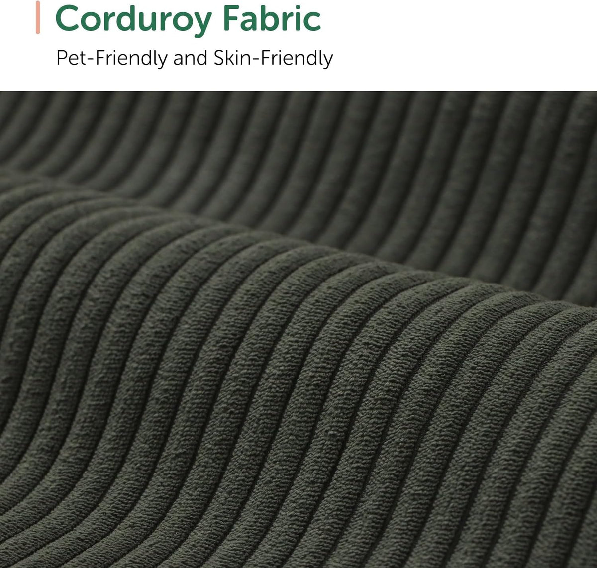 HONBAY Corduroy Modular Sectional Couch with Storage L-Shaped Sectional Couches for Living Room 6