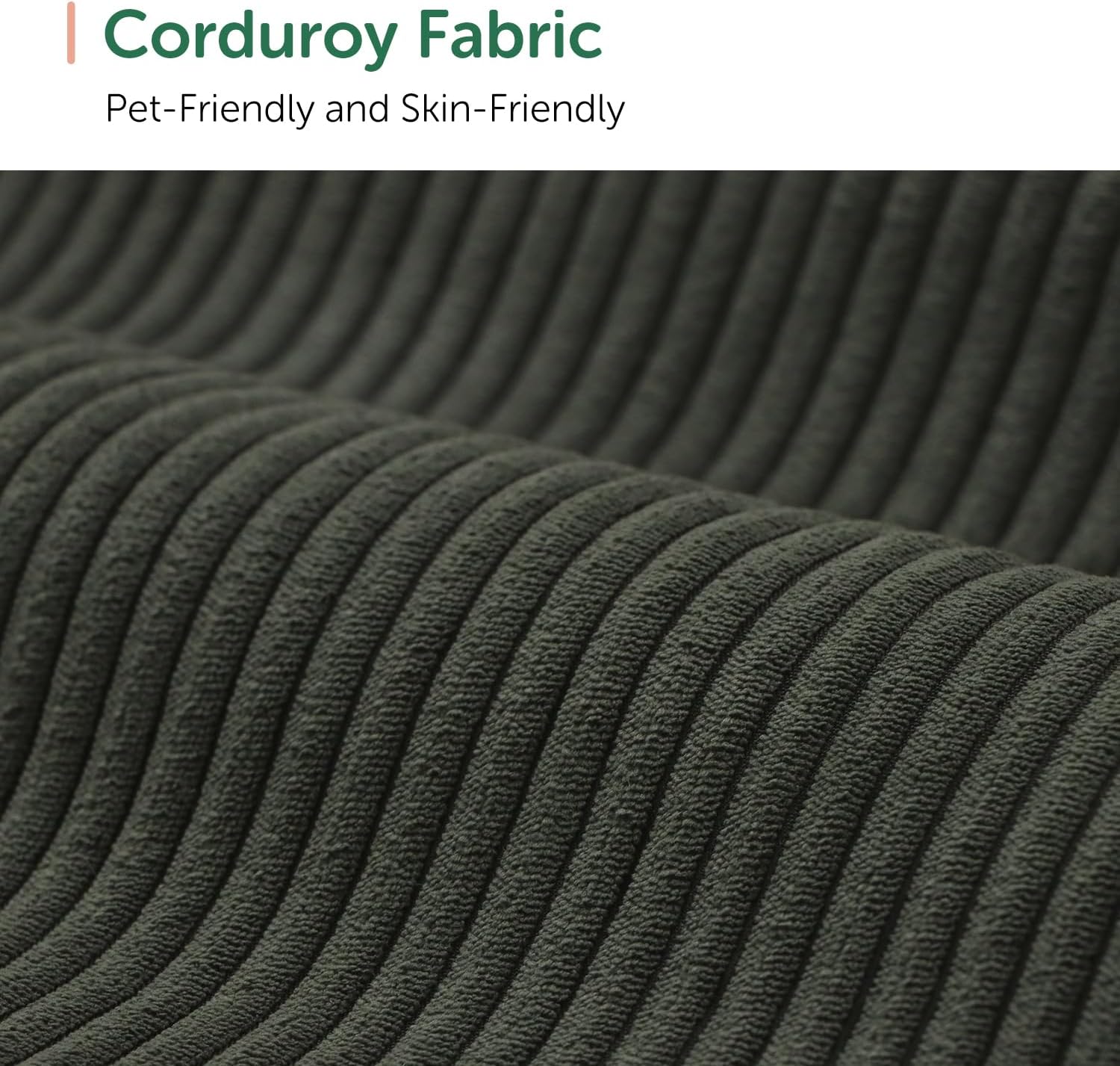 HONBAY Corduroy Modular Sectional Couch with Storage L-Shaped Sectional Couches for Living Room 6