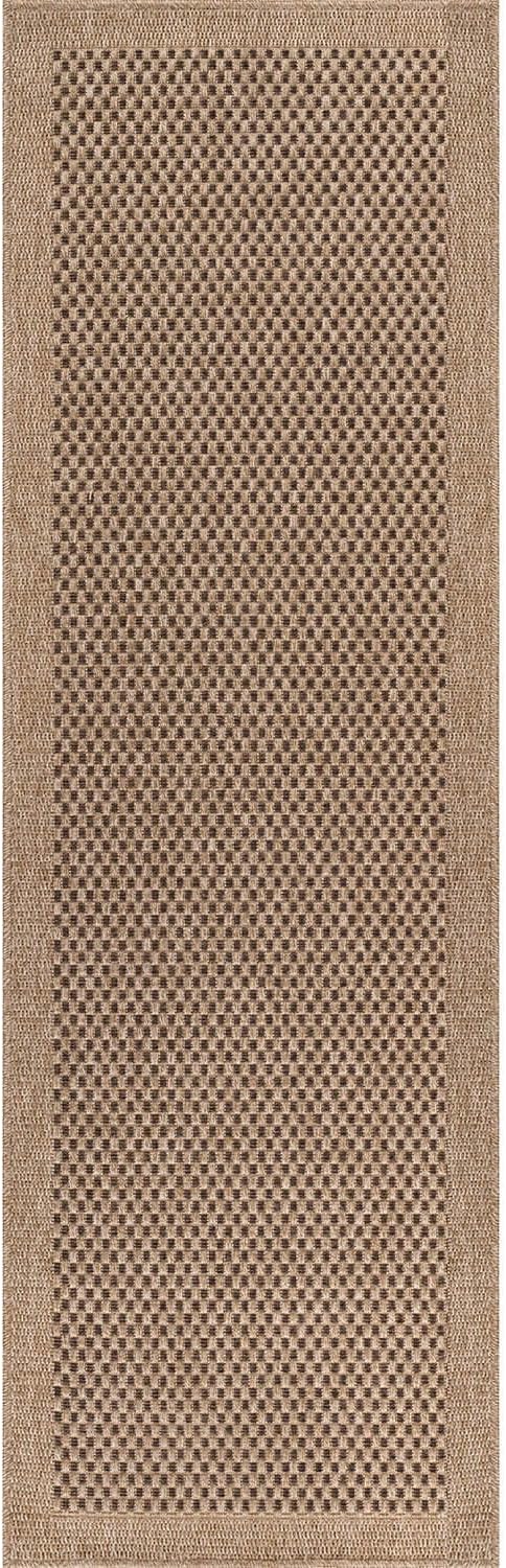 CAMILSON Indoor and Outdoor Runner Rug Natural Sisal Boho Woven Design Easy-Cleaning Non Shedding