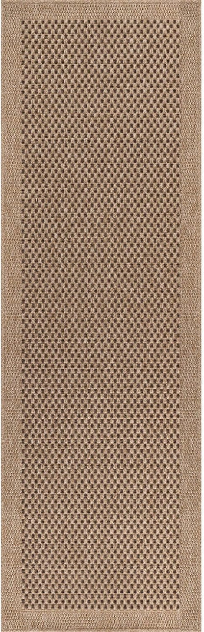 CAMILSON Indoor and Outdoor Runner Rug Natural Sisal Boho Woven Design Easy-Cleaning Non Shedding