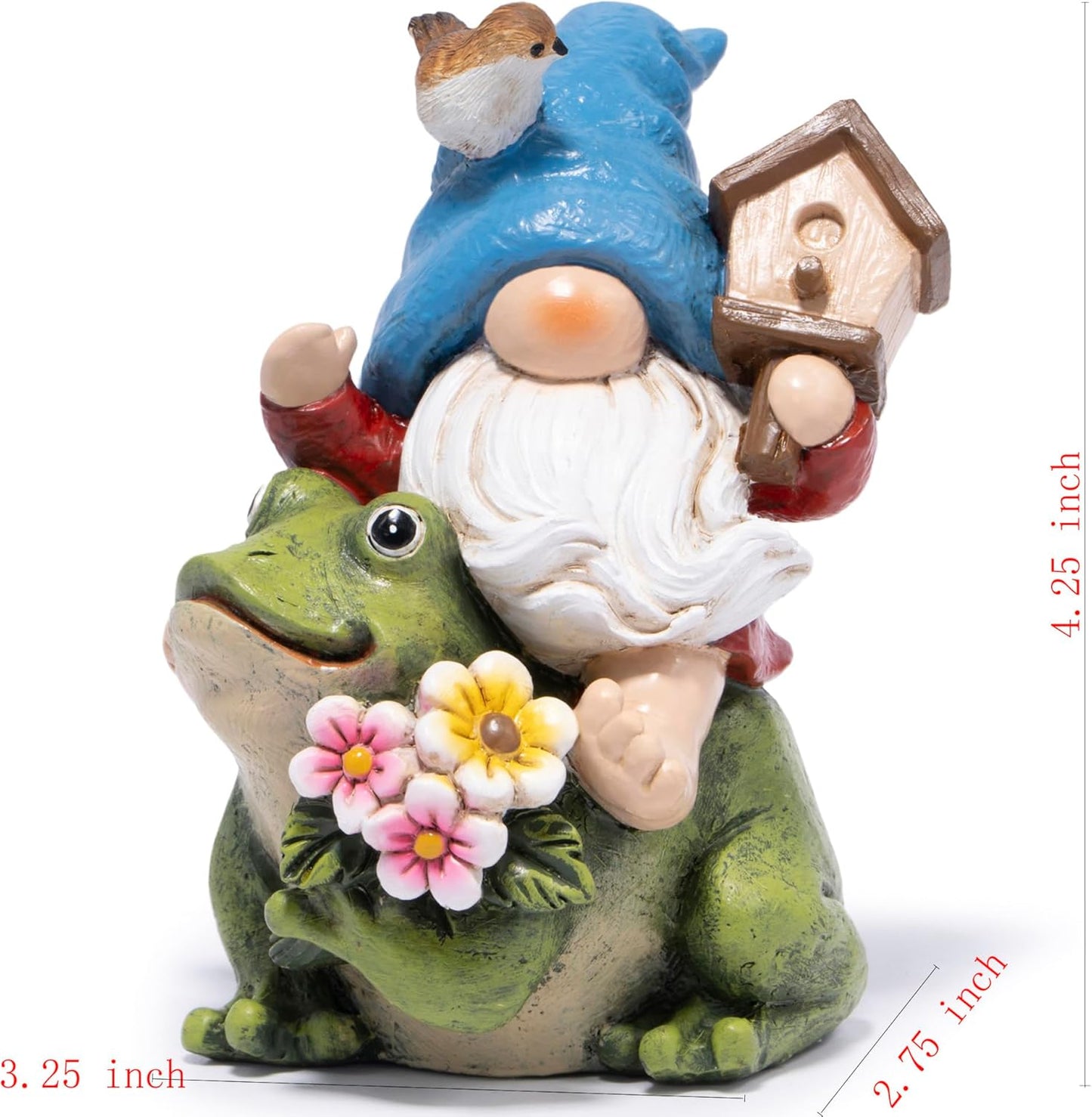 Hodao Spring Garden Gnome Decoration Flower Animal Ornaments Decor Gifts Spring Gnomes for Garden