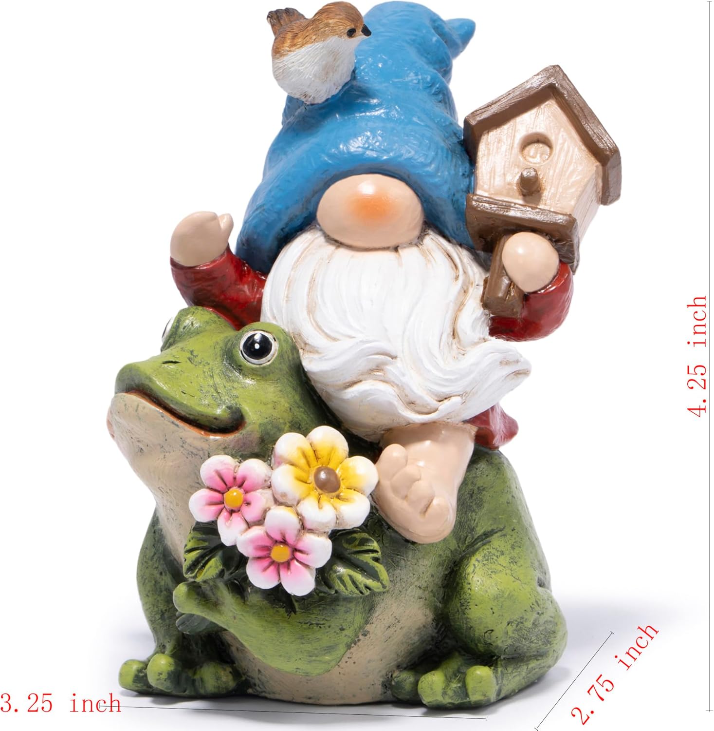 Hodao Spring Garden Gnome Decoration Flower Animal Ornaments Decor Gifts Spring Gnomes for Garden