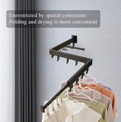 Wall Mounted Clothes Drying Rack,Drying Rack Clothing Wall Mount with Foldable