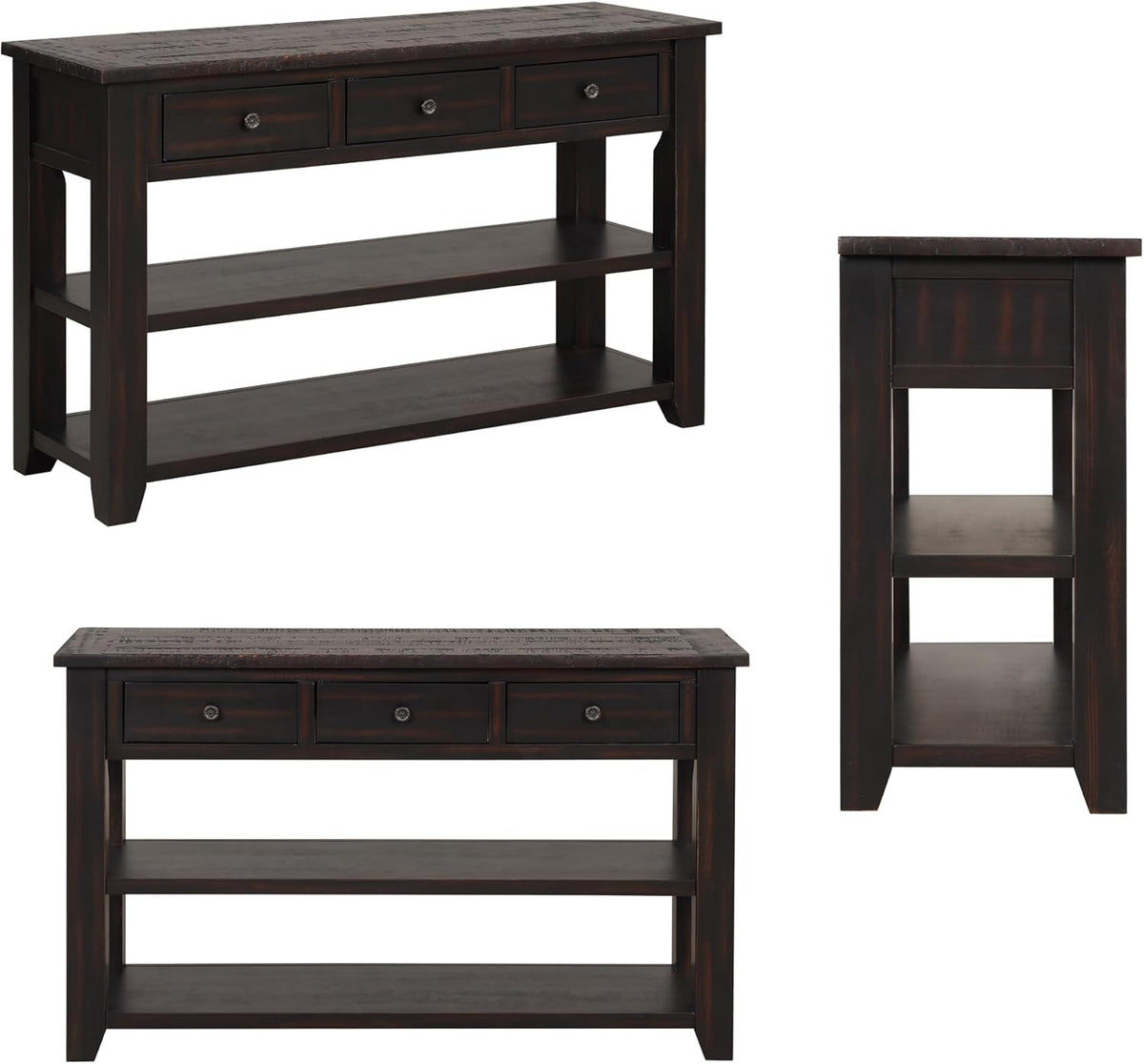 Farmhouse Wood Entryway Console Table 48-Inch Modern Sofa Entry Table with Drawers and Storage