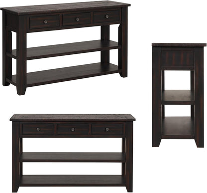Farmhouse Wood Entryway Console Table 48-Inch Modern Sofa Entry Table with Drawers and Storage