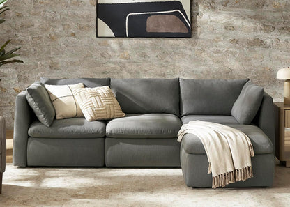 mopio Oversized Modular Sectional Sofa with Fully Removable Covers and Storage, Convertible U