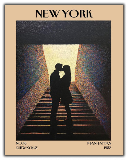 Retro Vintage New York Wall Art Print - 11x14 Unframed Poster - New York City Souvenirs, Cute