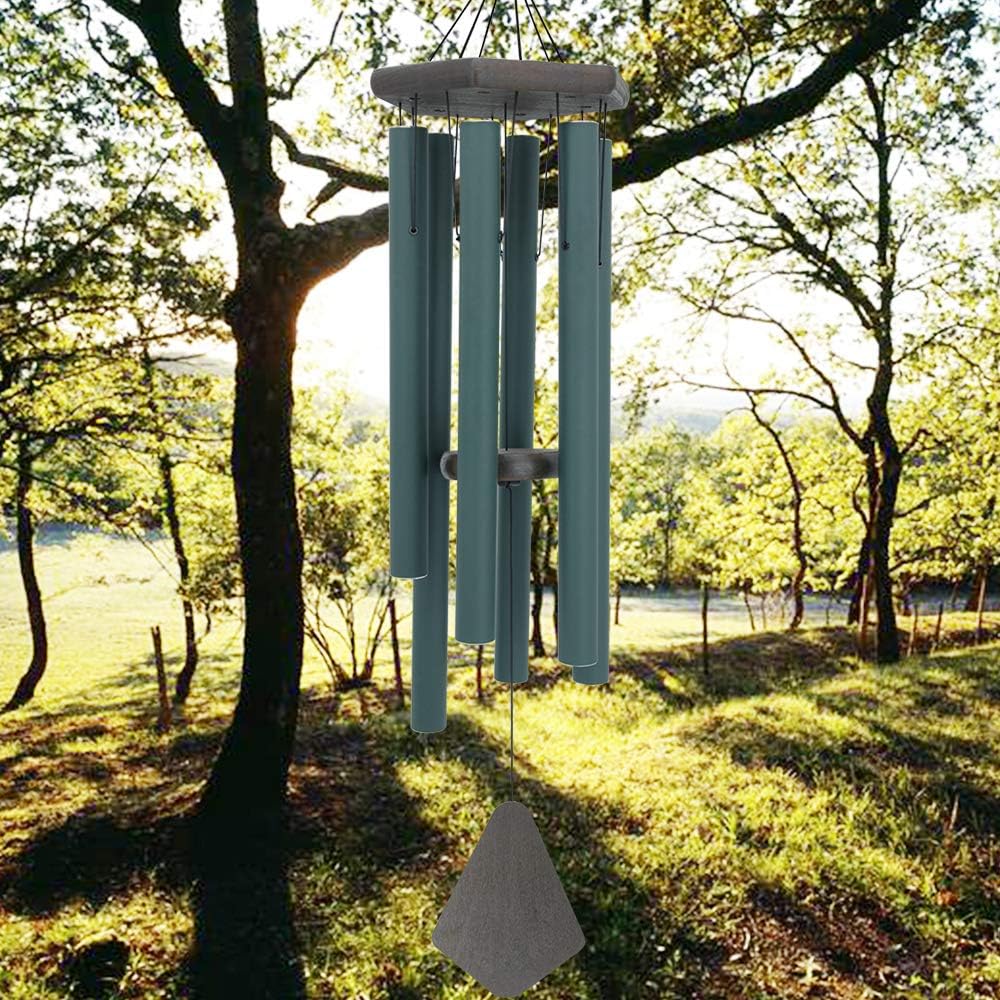 Sympathy Wind Chimes Outdoor Deep Tone,36Inch Melody Wind Chimes Large with 6 Heavy Tubes Tuned